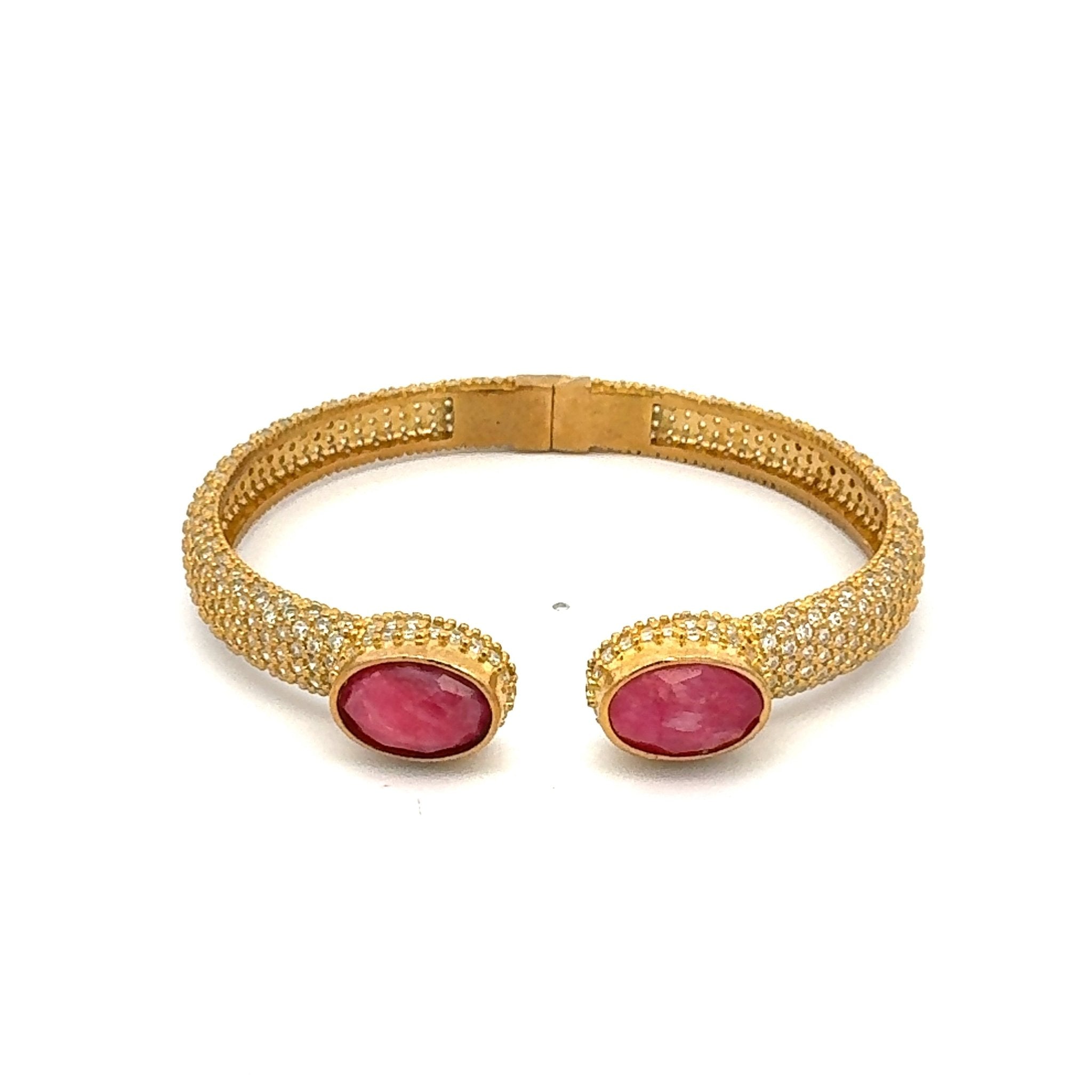 Brazalete Piedras Rosa - Piedra de Toque