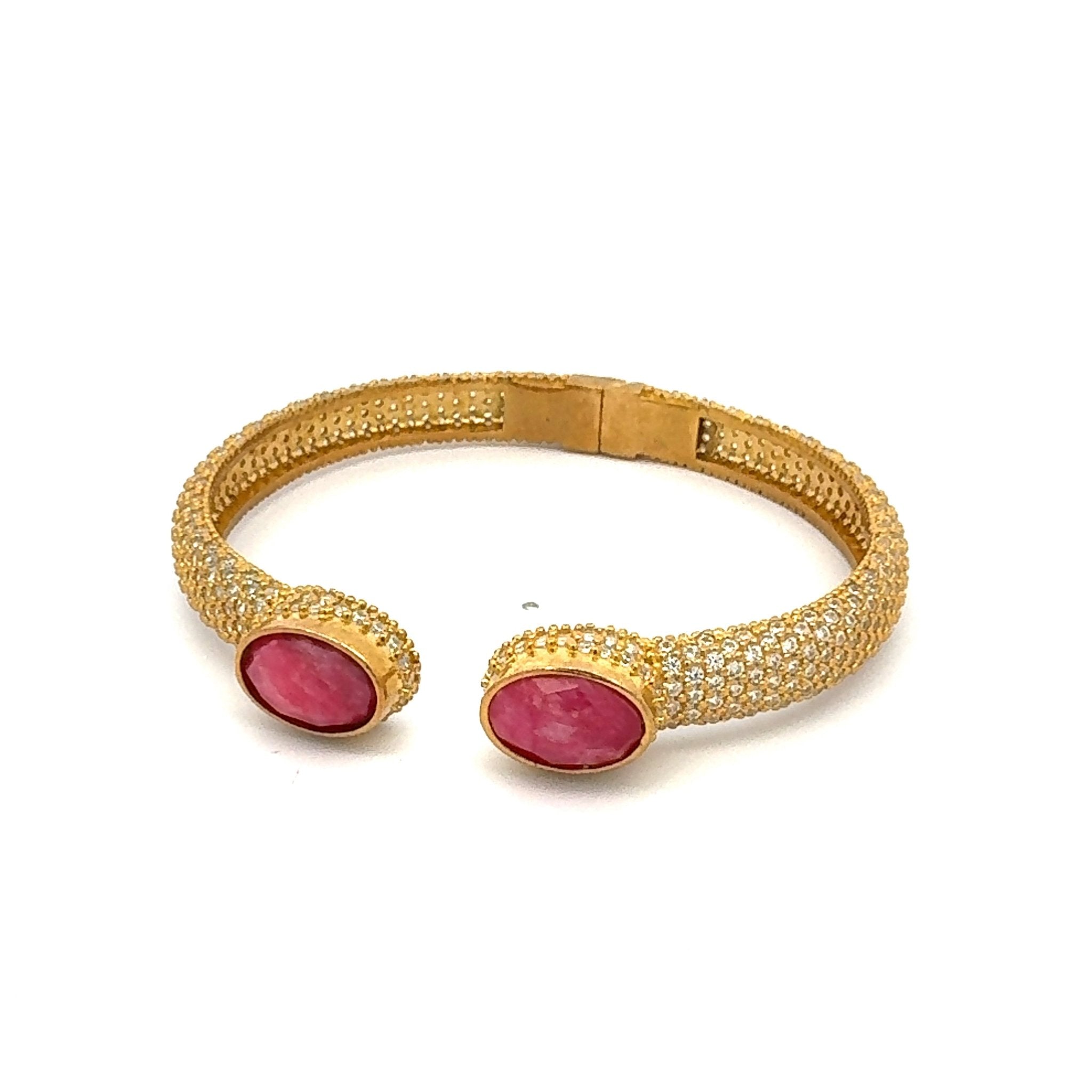 Brazalete Piedras Rosa - Piedra de Toque