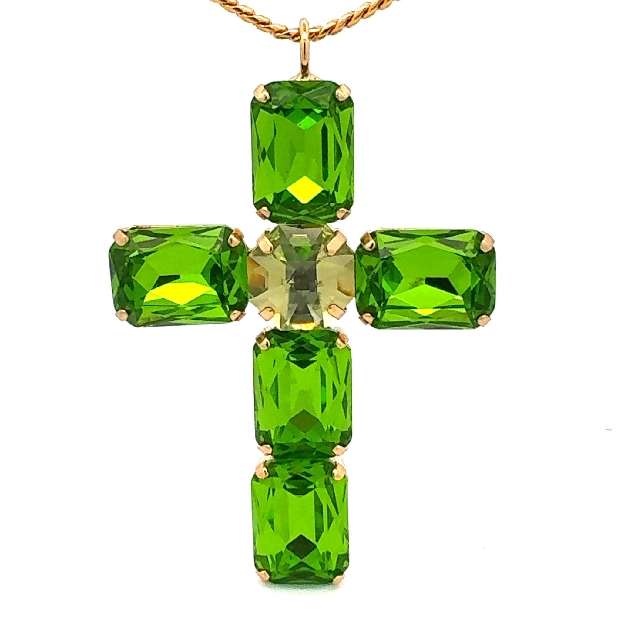 Collar Cruz Peridoto - Piedra de Toque