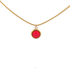 Collar Medalla Redonda Rosa Chicle - Piedra de Toque