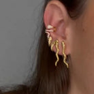 Ear Cuff Serpiente Oro - Piedra de Toque