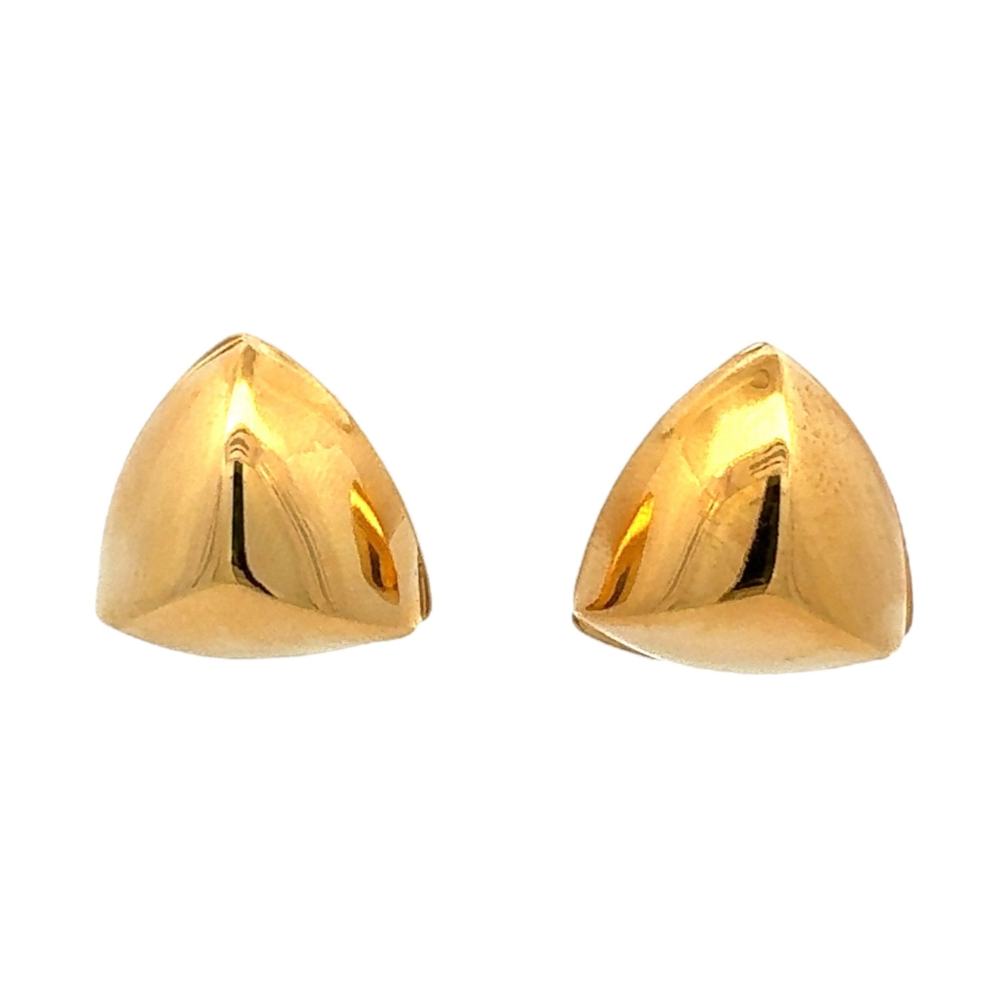 Pendientes Triángulos Lisos Oro - Piedra de Toque