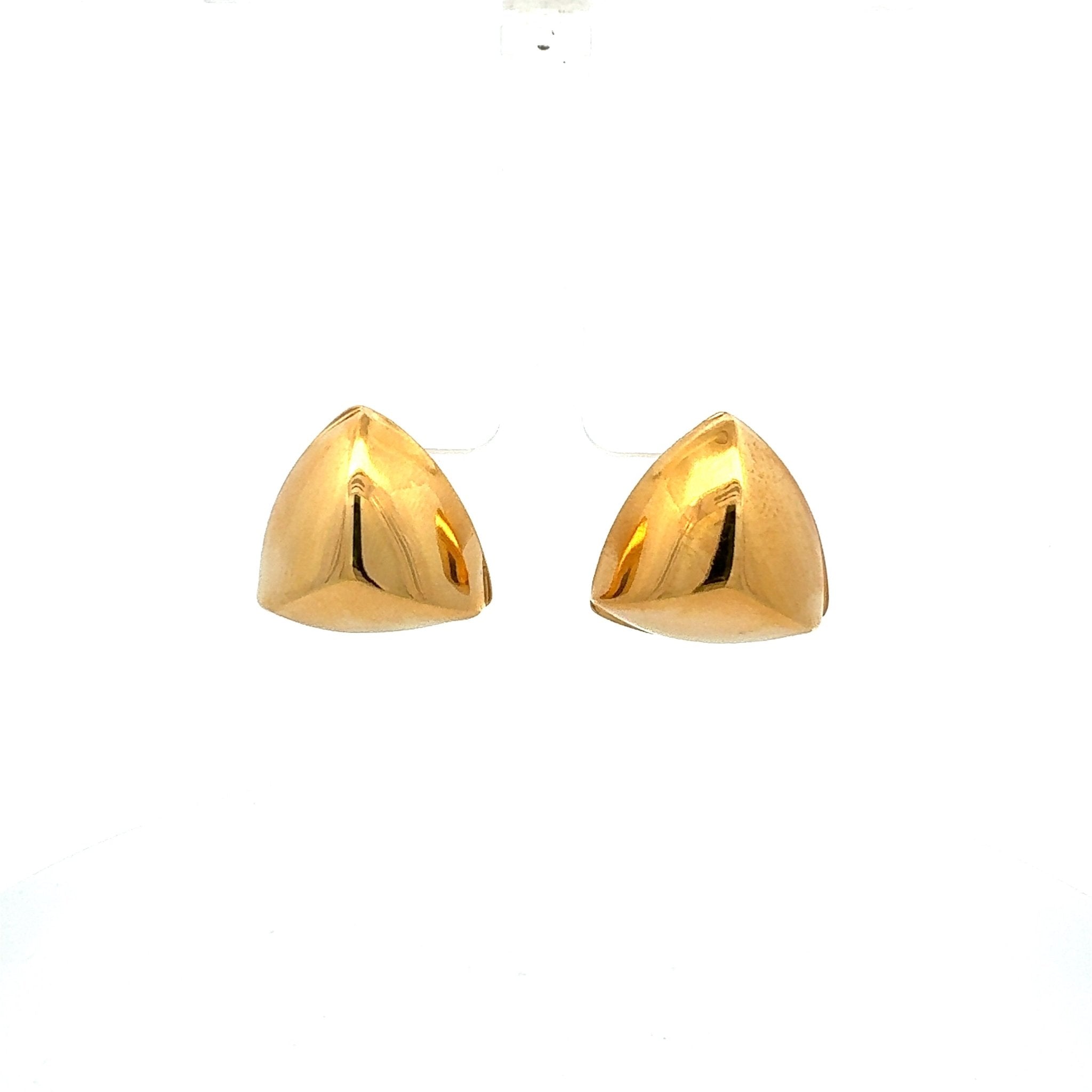 Pendientes Triángulos Lisos Oro - Piedra de Toque
