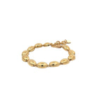 Pulsera Esferas Alargadas Oro - Piedra de Toque