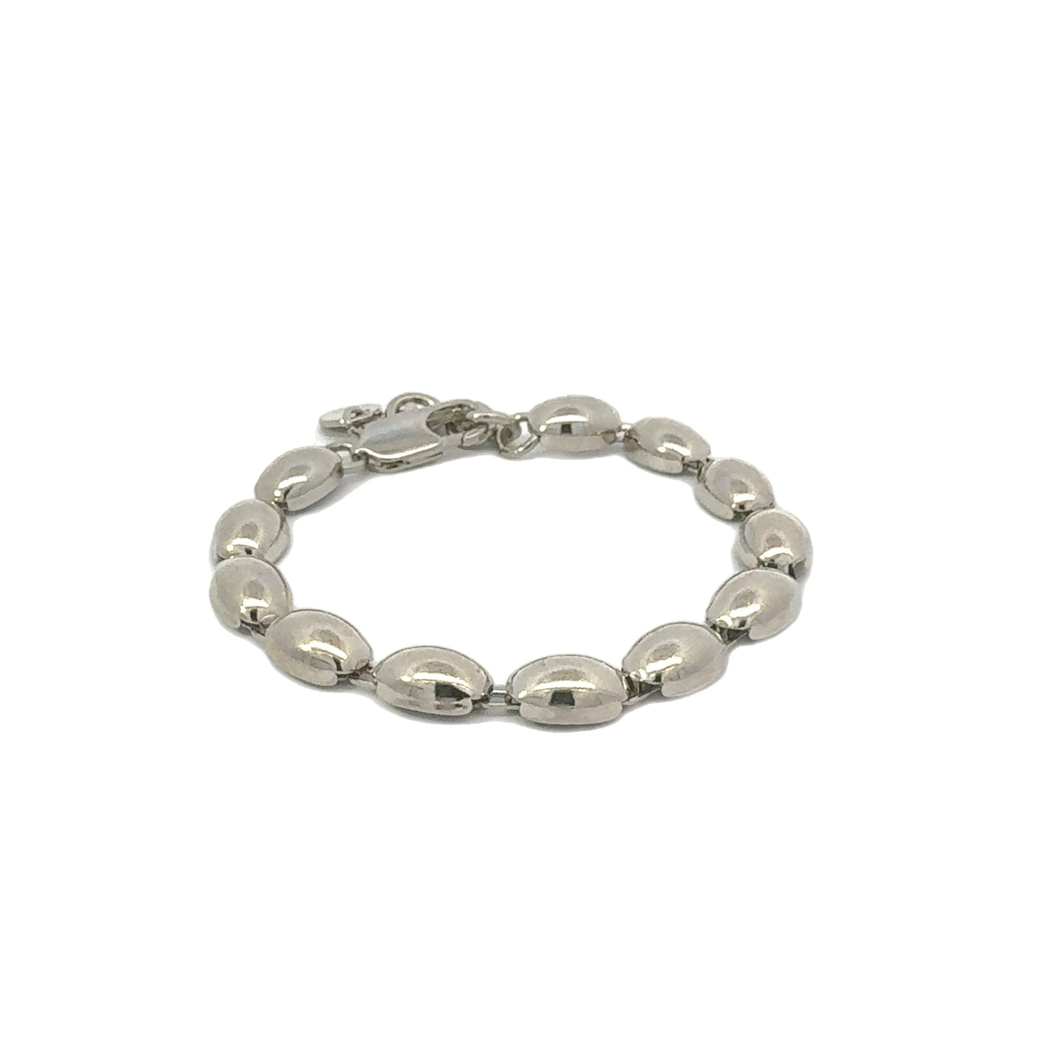 Pulsera Esferas Alargadas Plata - Piedra de Toque