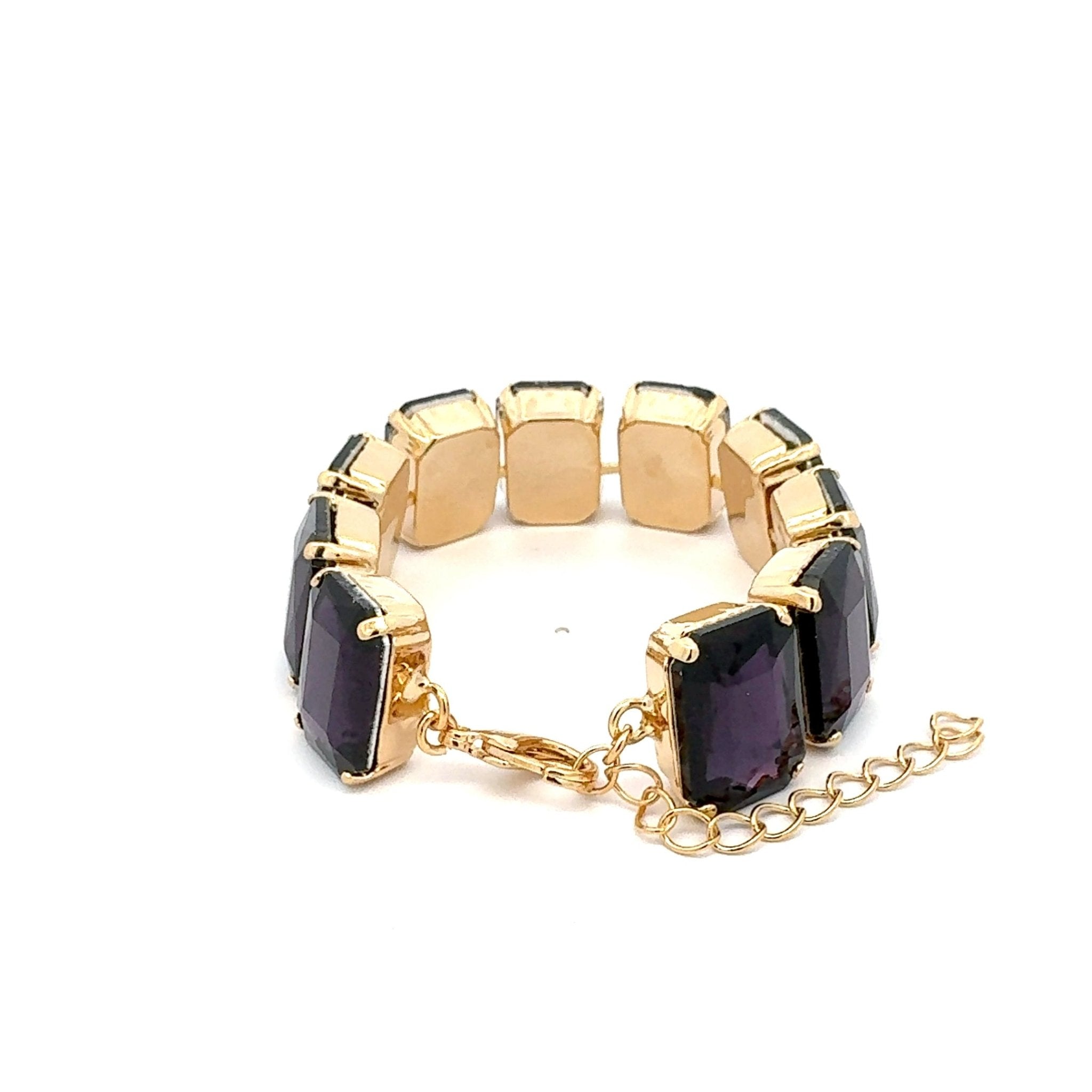 Pulsera Rectángulos MoradoTerciopelo - Piedra de Toque