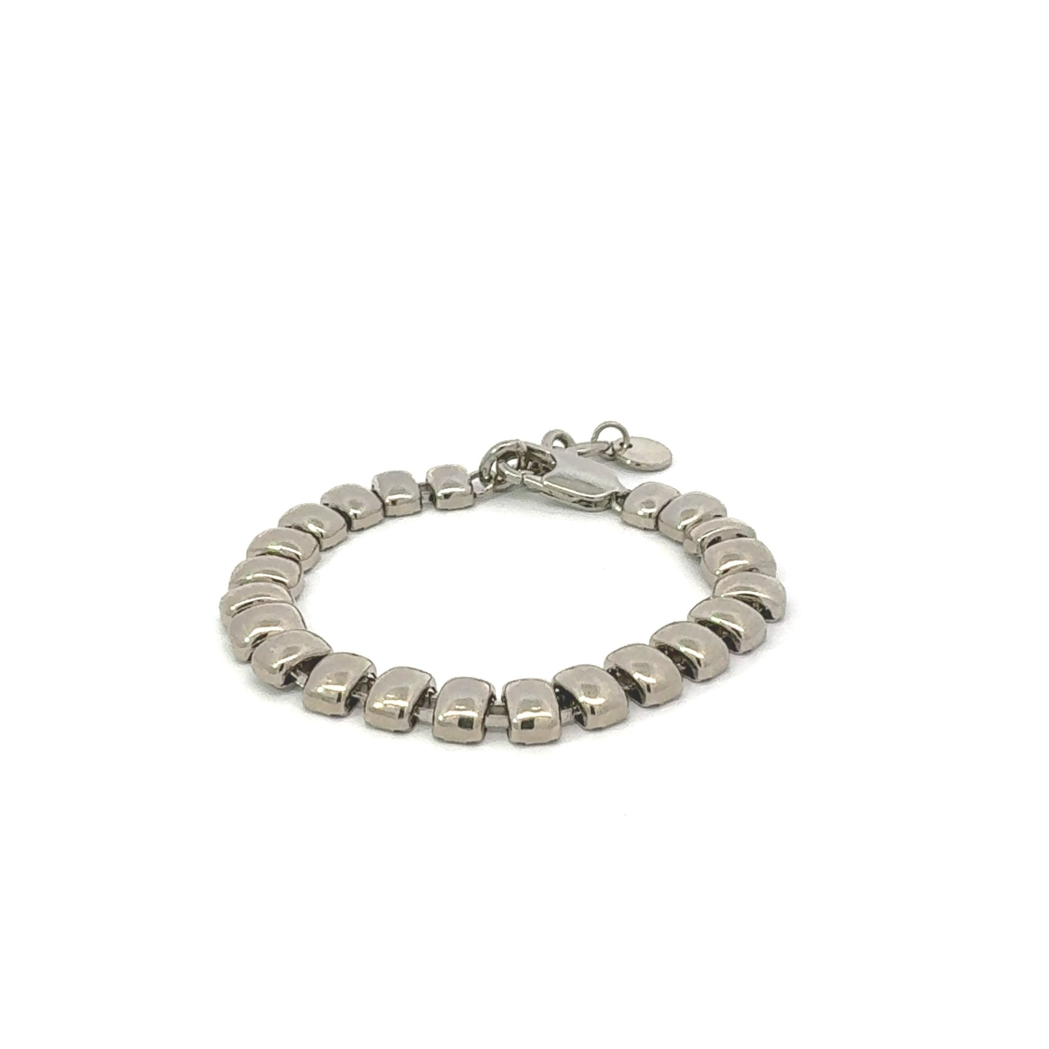 Pulsera Rectángulos Plata - Piedra de Toque