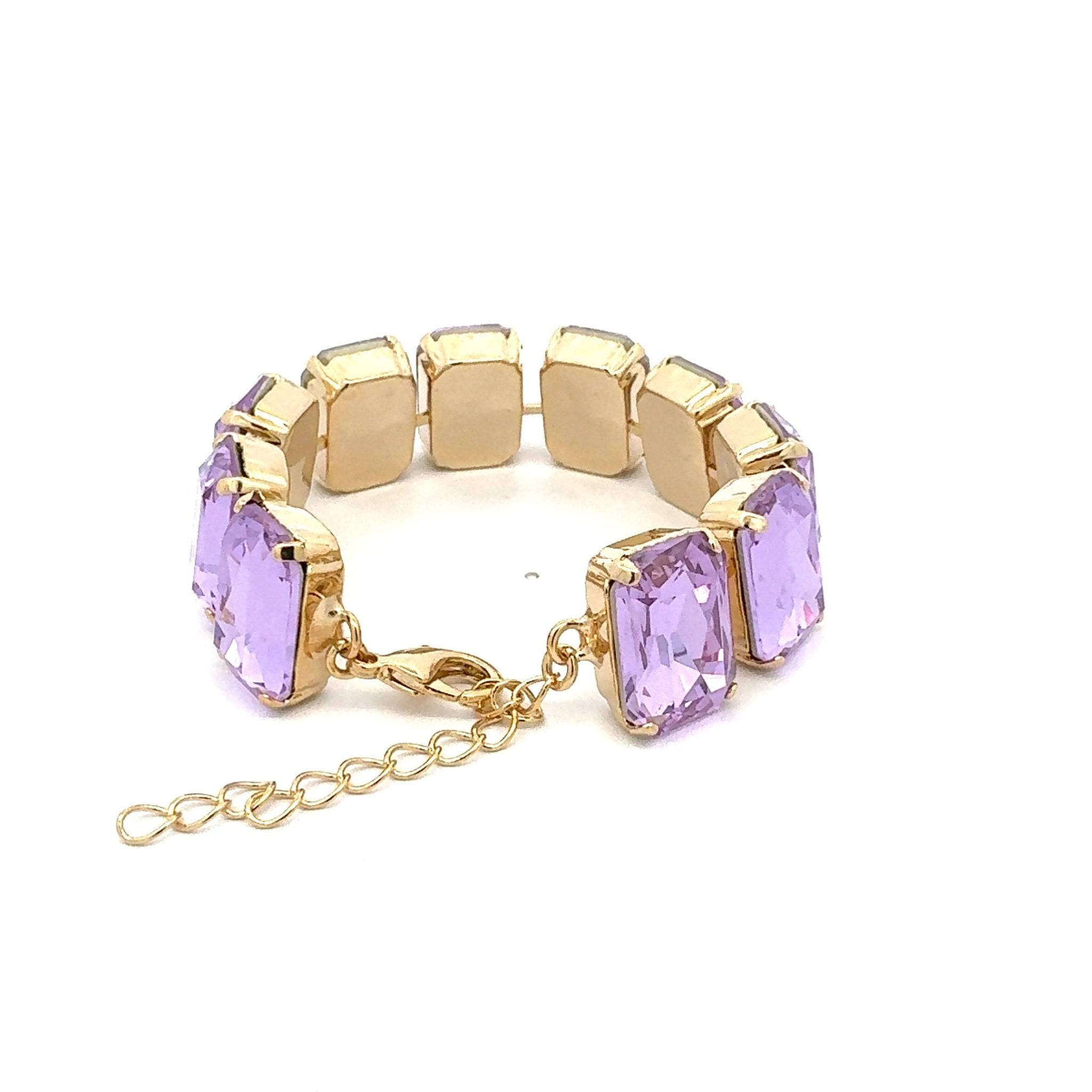 Pulsera Rectángulos Violeta - Piedra de Toque