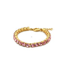 Pulsera Tenis Cristal Rosa Palo - Piedra de Toque