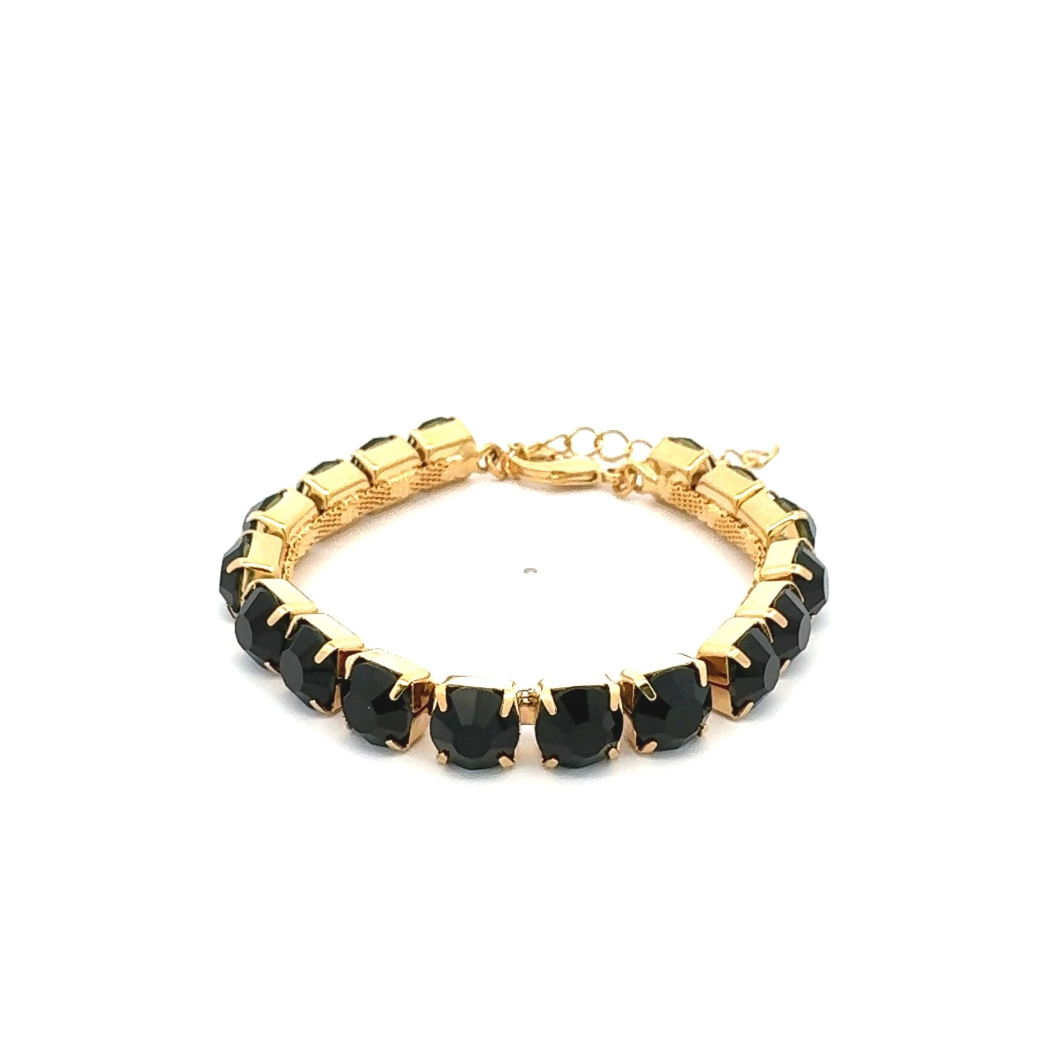 Pulsera Tenis Negra - Piedra de Toque