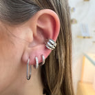 Ear Cuff Ondas Plata - Piedra de Toque